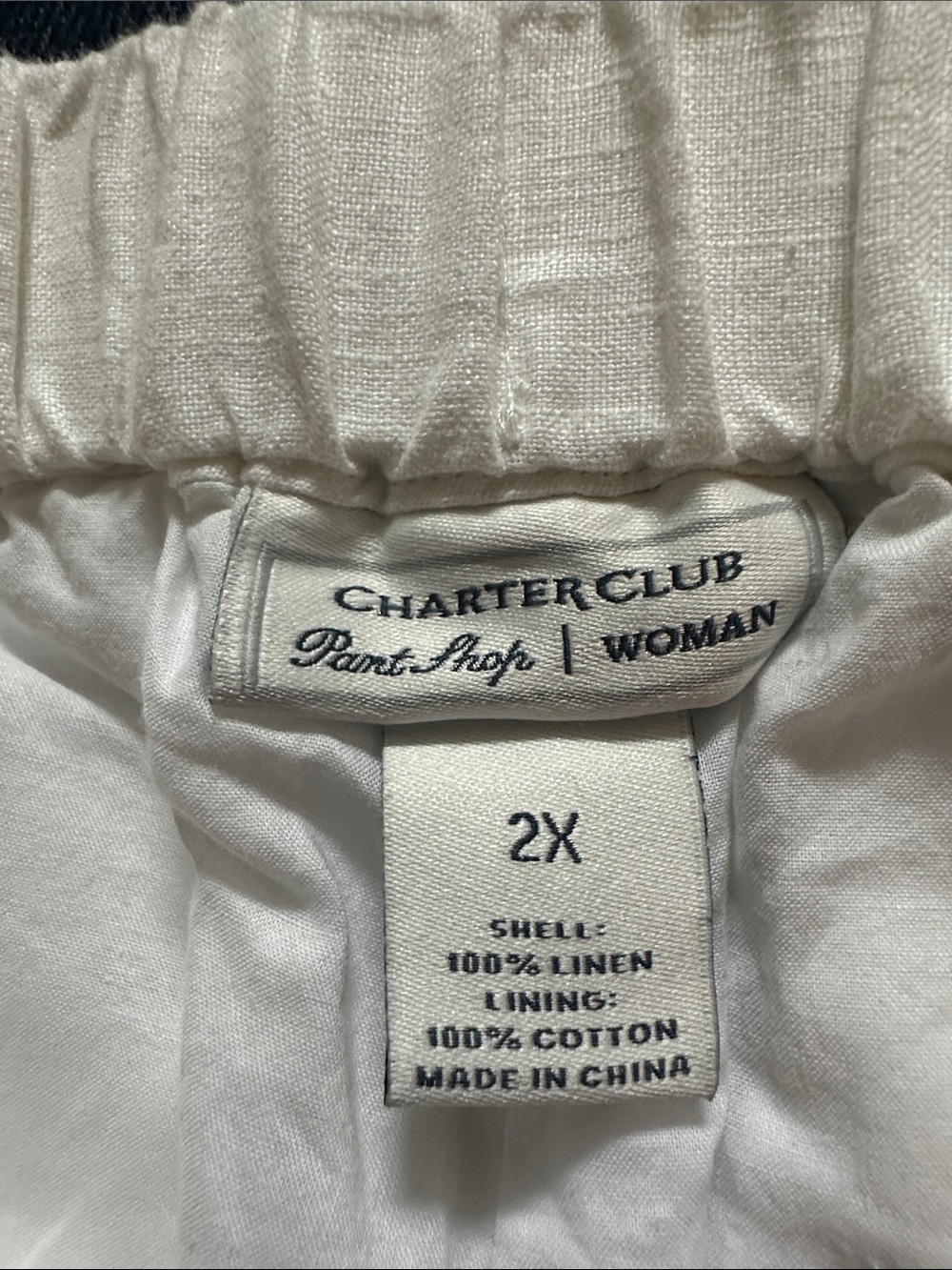 Charter Club White Wide-Leg Pants